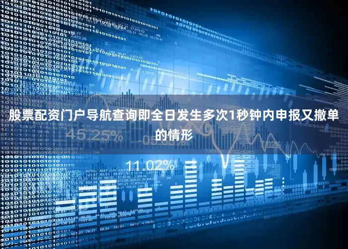 股票配资门户导航查询即全日发生多次1秒钟内申报又撤单的情形