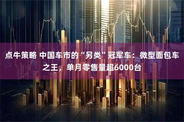 点牛策略 中国车市的“另类”冠军车：微型面包车之王，单月零售量超6000台
